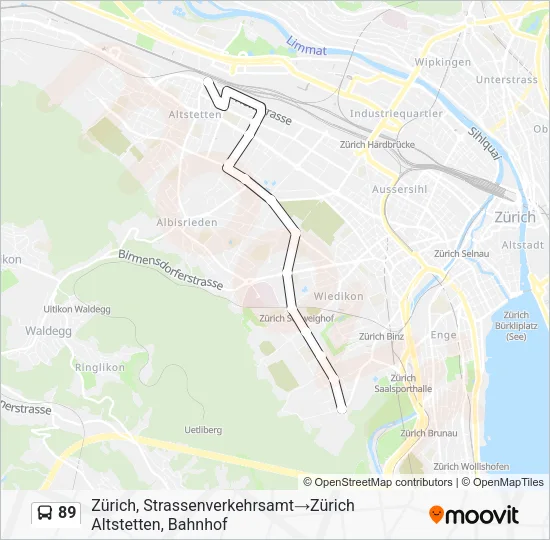 89 Bus Line Map