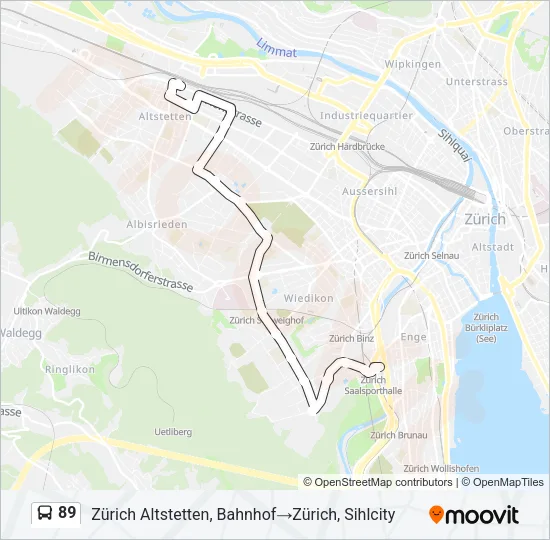 89 Bus Line Map