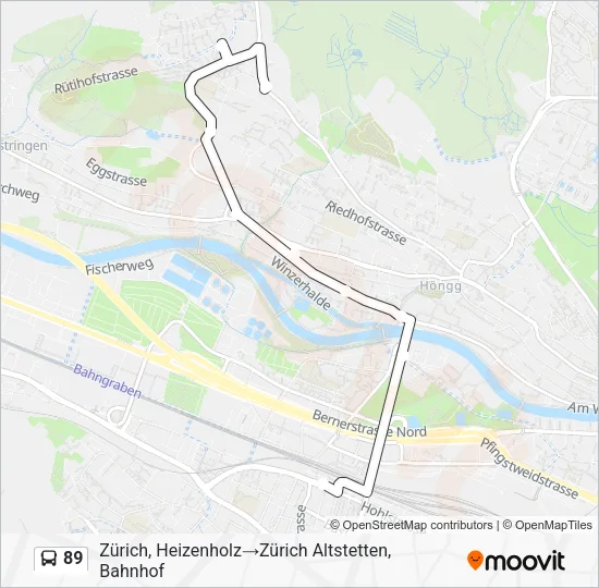 89 Bus Line Map