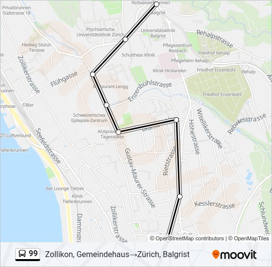 99 Bus Line Map