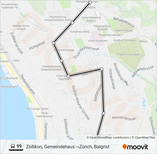 99 Bus Line Map