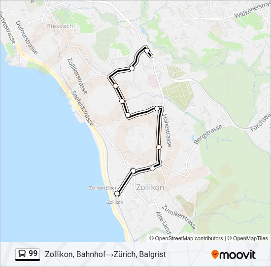 99 Bus Line Map