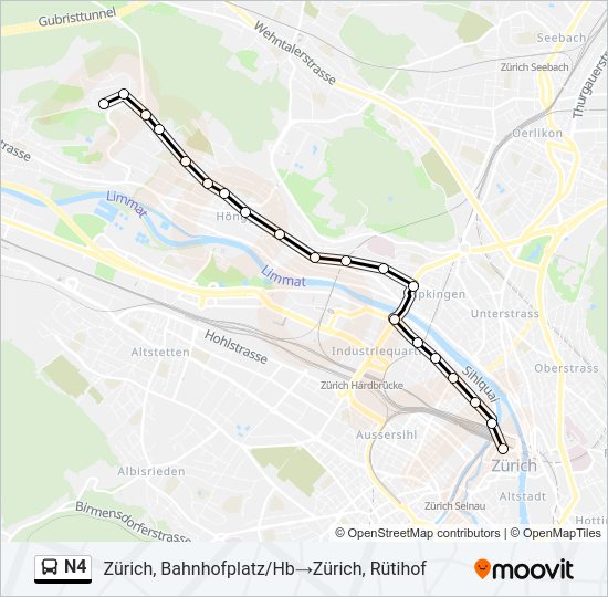 N4 Bus Line Map