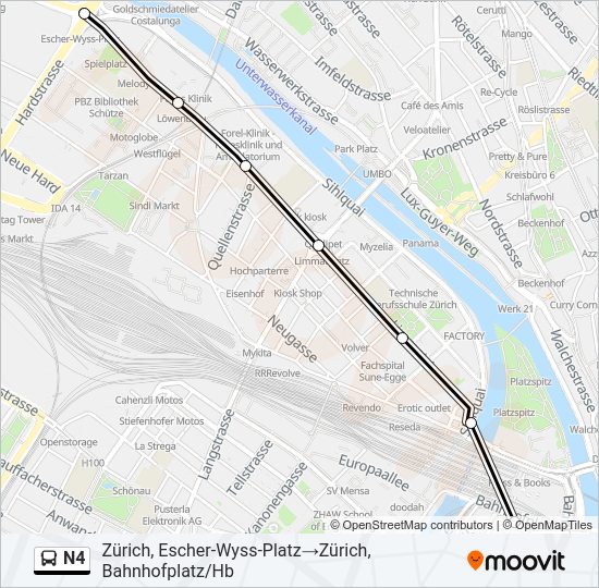 N4 Bus Line Map