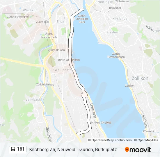 161 Bus Line Map