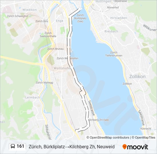 161 Bus Line Map