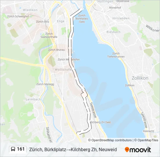 161 Bus Line Map