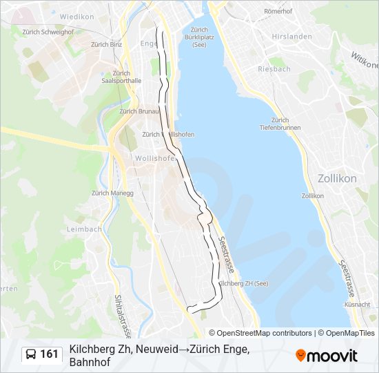 161 Bus Line Map