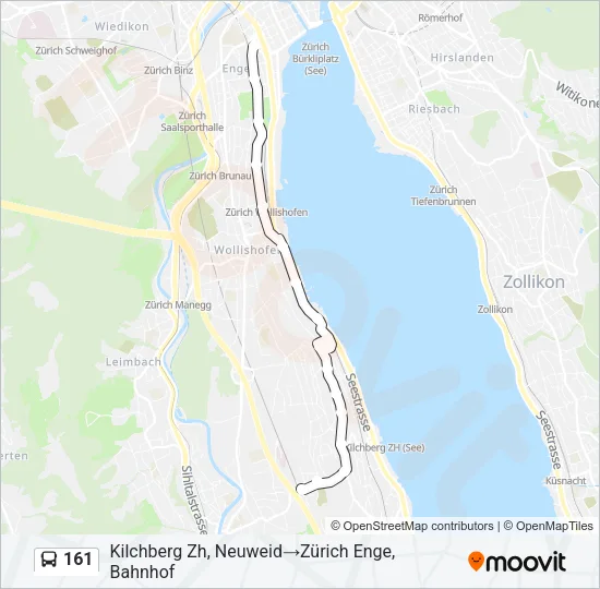 161 Bus Line Map