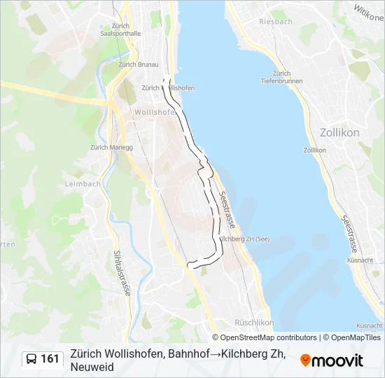 161 Bus Line Map