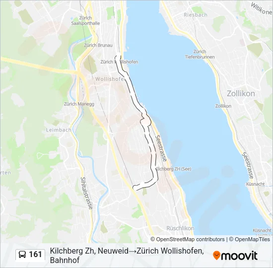 161 Bus Line Map