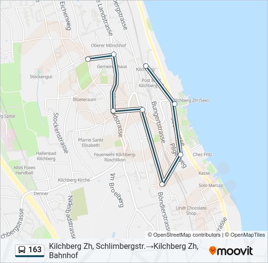 163 Bus Line Map