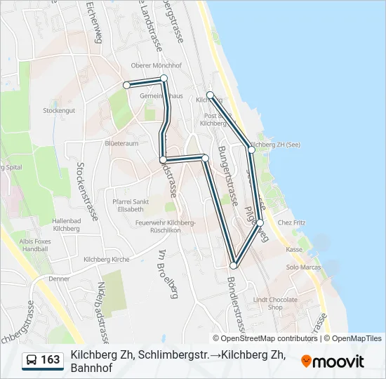 163 Bus Line Map