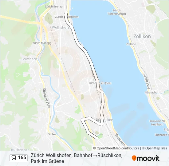165 Bus Line Map