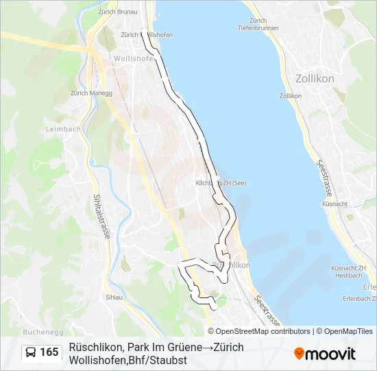 165 Bus Line Map