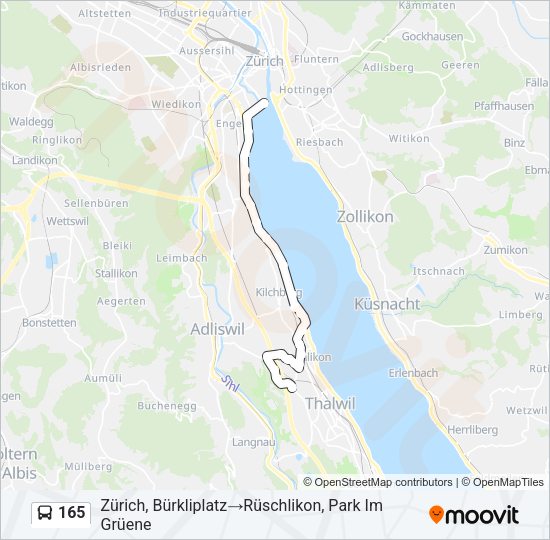 165 Bus Line Map