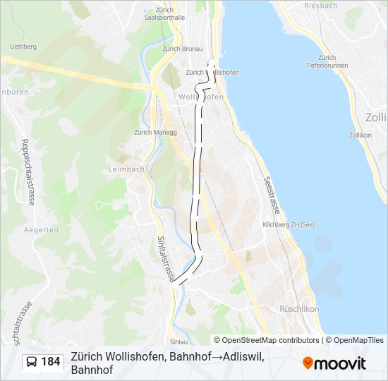 184 Bus Line Map