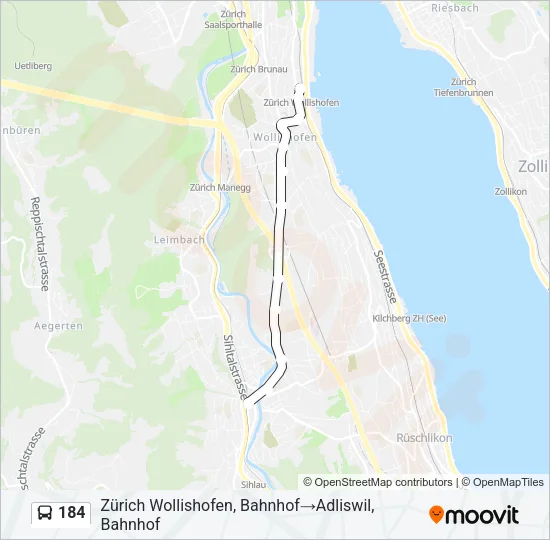 184 Bus Line Map