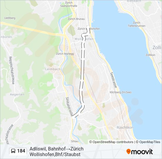 184 Bus Line Map