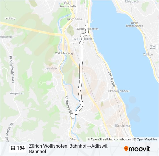 184 Bus Line Map