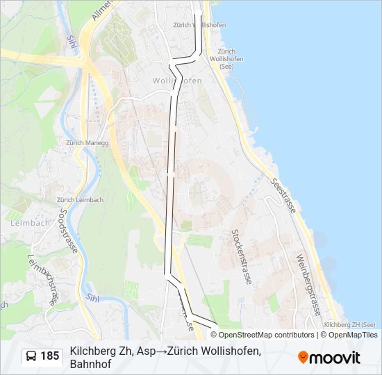 185 Bus Line Map