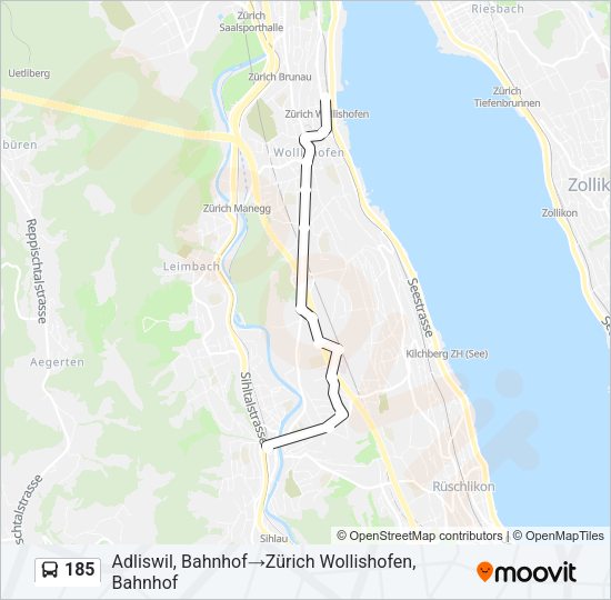 185 Bus Line Map