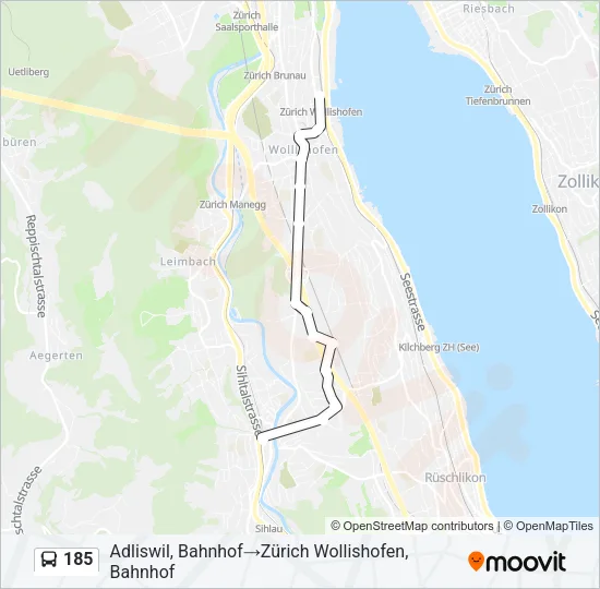 185 Bus Line Map