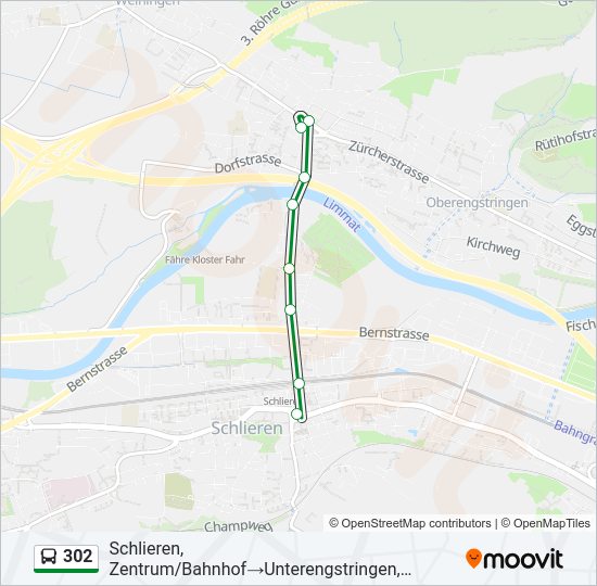 302 Bus Line Map