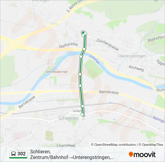 302 Bus Line Map