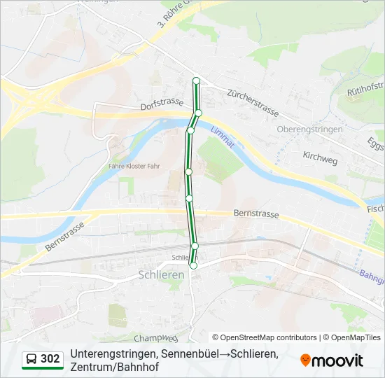 302 Bus Line Map