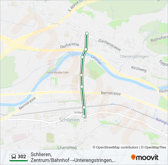 302 Bus Line Map