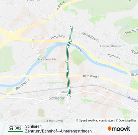 302 Bus Line Map