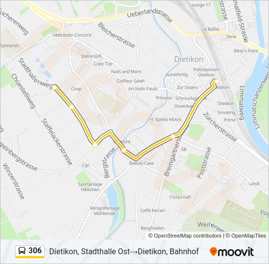306 Bus Line Map