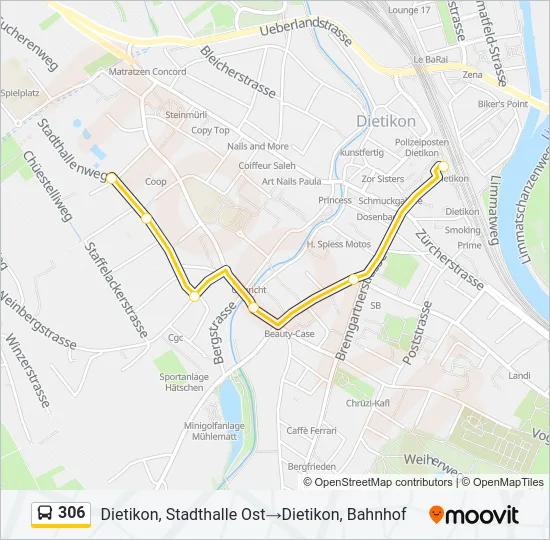 306 Bus Line Map