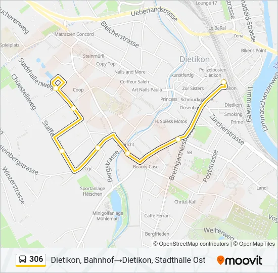 306 Bus Line Map