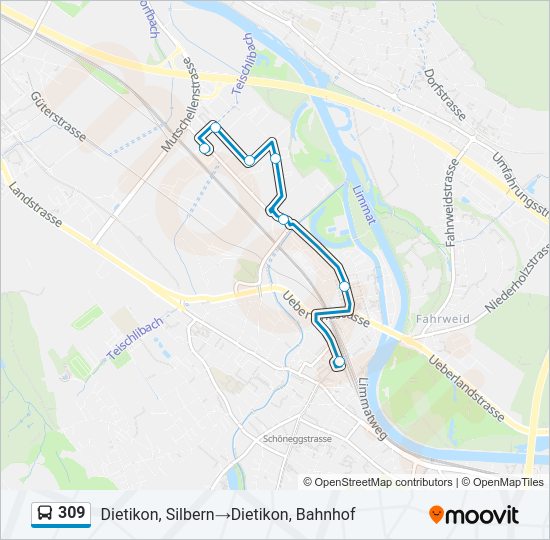309 Bus Line Map