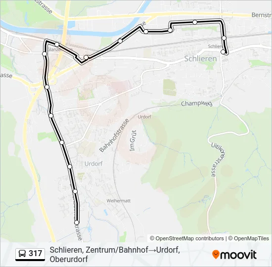 317 Bus Line Map