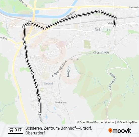 317 Bus Line Map