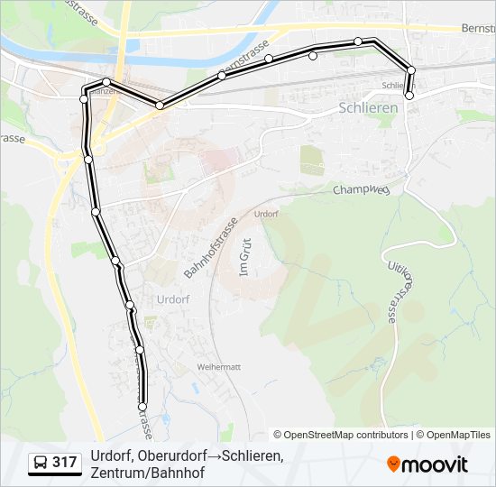 317 Bus Line Map