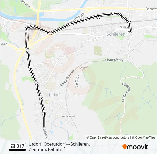 317 Bus Line Map