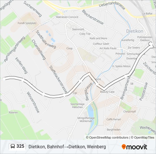 325 Bus Line Map