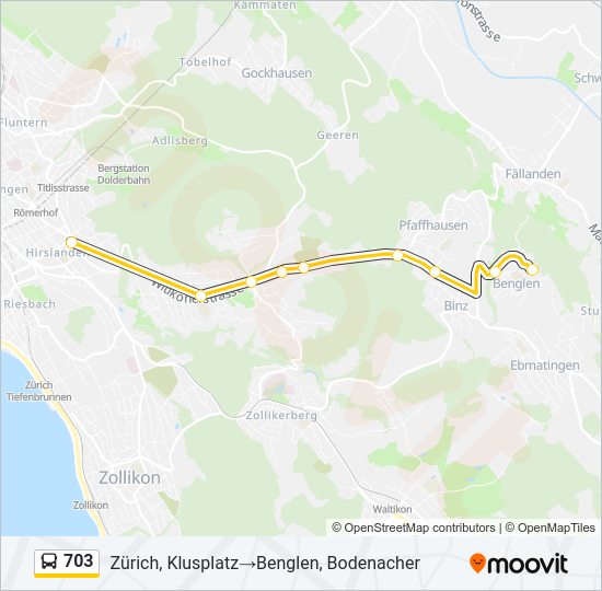 703 Bus Line Map