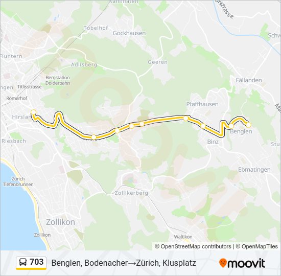 703 Bus Line Map