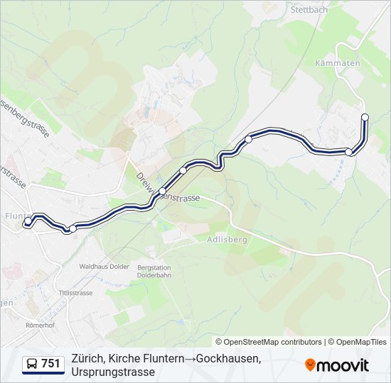 751 Bus Line Map