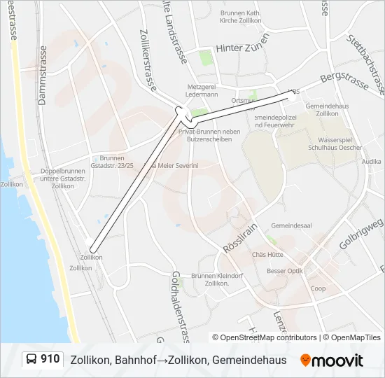 910 Bus Line Map