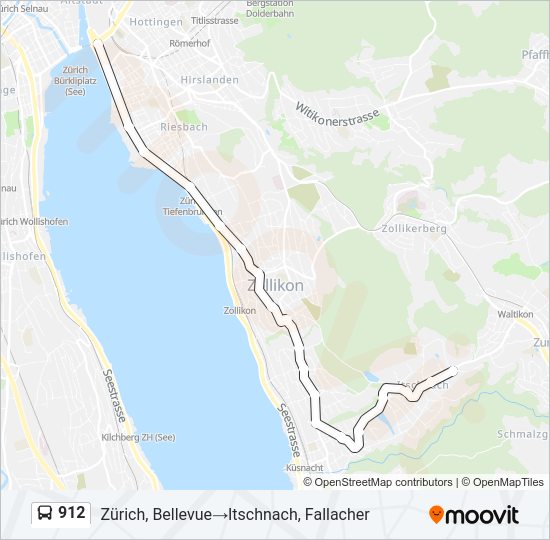 912 Bus Line Map