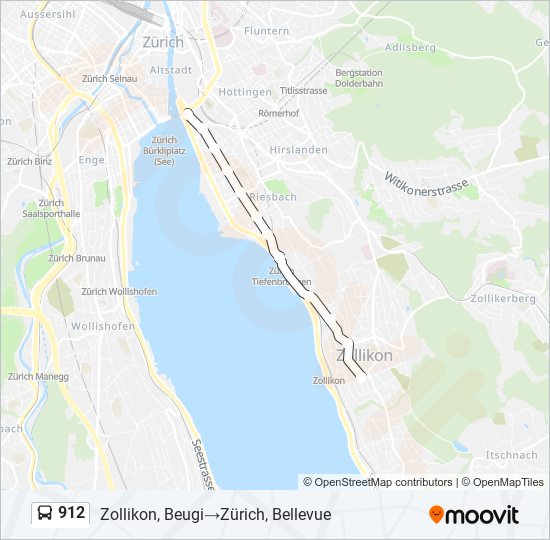 912 bus Line Map