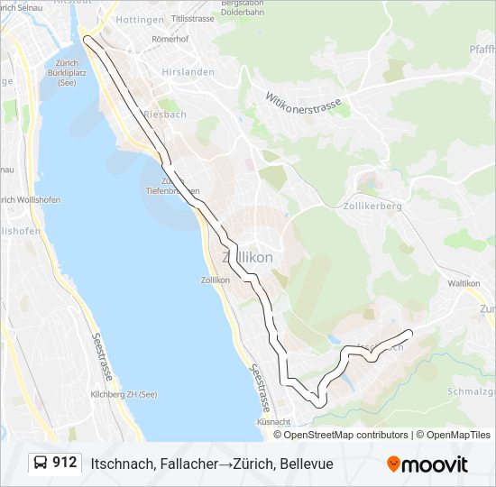 912 Bus Line Map