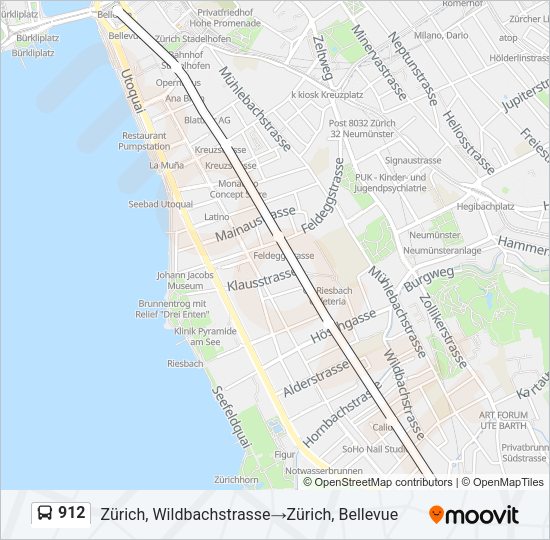 912 Bus Line Map