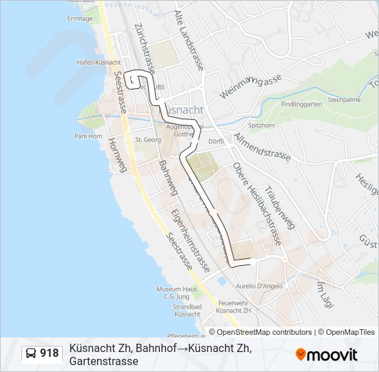 918 Bus Line Map